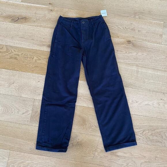Free People Relaxed Boyfriend Chino Pants in Black - Picture 1 of 4